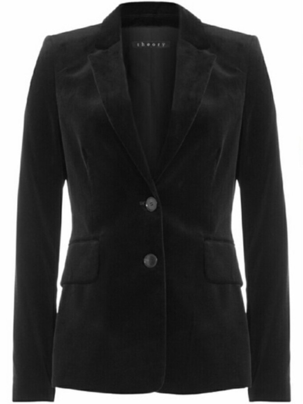 Theory Black Velvet Blazer Size 6 Women’s Luxury Minimalist Fall Winter